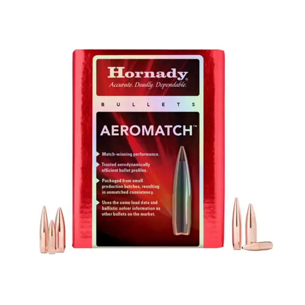 https3A2F2Fmedia.chattanoogashooting.com2Fimages2Fproduct2FHO3071912FHO307191-2.jpg Hornady Aeromatch Rifle Bullets SEQUENTIAL .30 Cal .308" 175 gr HPBT (1-12") 500/ct - Image 1