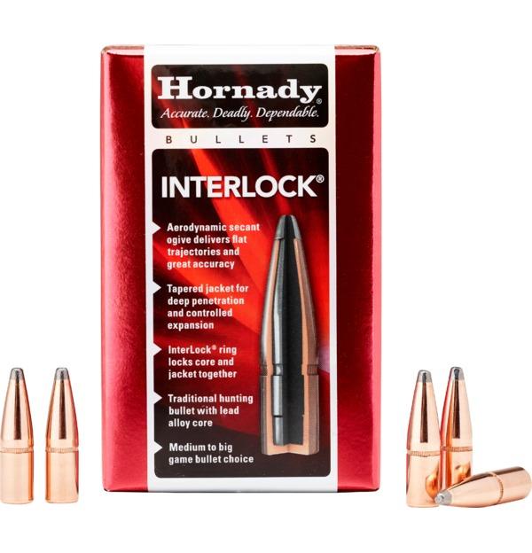 https3A2F2Fmedia.chattanoogashooting.com2Fimages2Fproduct2FHO32362FHO3236-4.jpg Hornady Traditional Rifle Bullets 8mm .323" 195gr Interlock SP 100/ct - Image 1