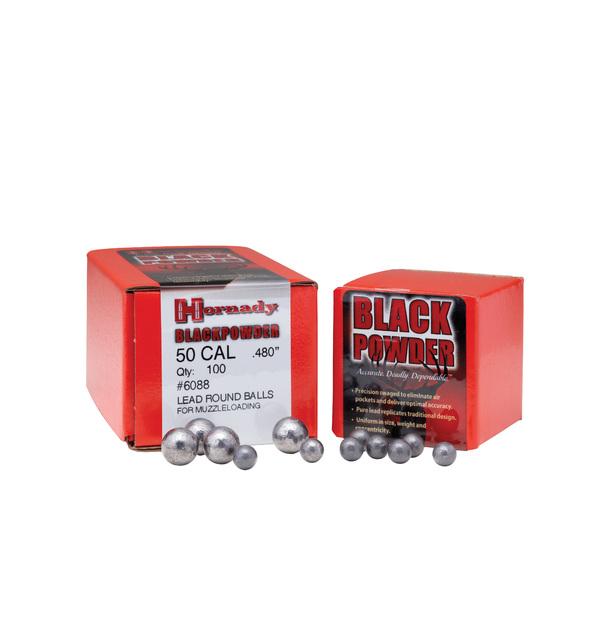 https3A2F2Fmedia.chattanoogashooting.com2Fimages2Fproduct2FHO60952FHO6095-2.jpg Hornady Muzzleloader Lead Round Balls 54 cal .520" 100/ct - Image 1