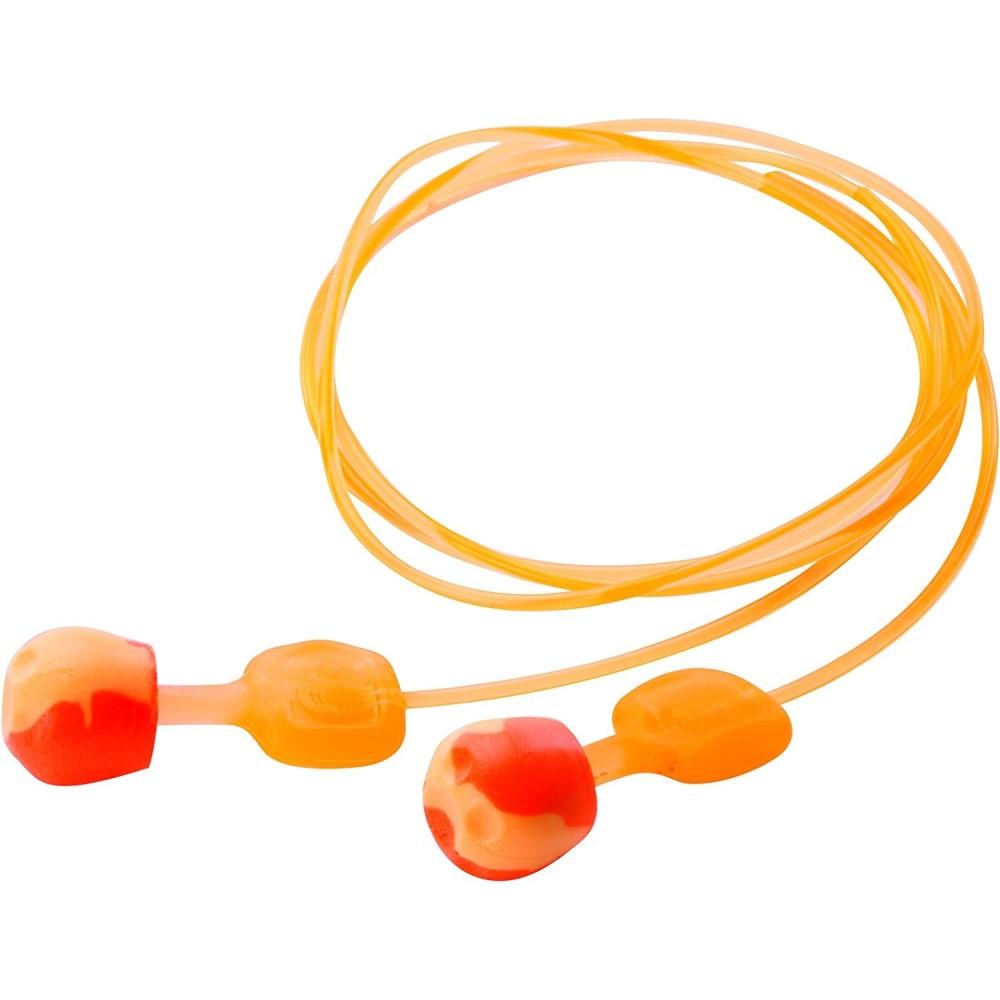https3A2F2Fmedia.chattanoogashooting.com2Fimages2Fproduct2FHQTRUSTFITPOD302FHQTRUSTFITPOD30-1.jpg Howard Leight TrustFit Pod Corded Push-In Reusable Foam Ear Plugs 28dB Case 100 Pairs - Image 1