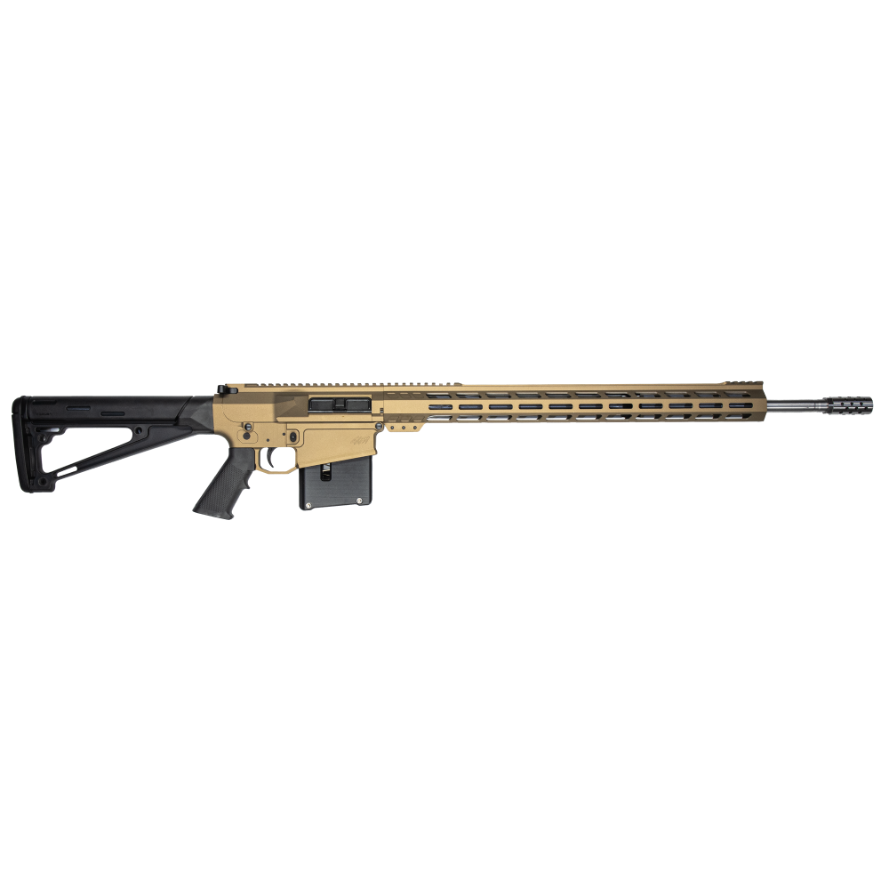 https3A2F2Fmedia.chattanoogashooting.com2Fimages2Fproduct2FIQGL10LA65PRCSSBRZ2FGL10LA65PRCSS2520BRZ.png GLFA AR Long Action Rifle 6.5 PRC 5rd Magazine 24" Barrel MLOK Handguard Bronze Cerakote - Image 1