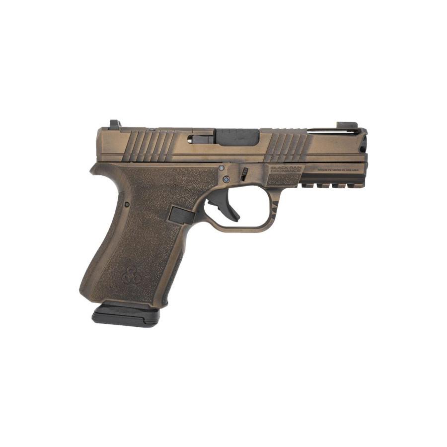 https3A2F2Fmedia.chattanoogashooting.com2Fimages2Fproduct2FIRBROFLP9MMBB2FIRBROFLP9MMBB1.jpg Black Rain Frontline+ Handgun 9mm Luger 15rd Magazine 3.75" Barrel Burnt Bronze Battleworn Finish Optic Ready - Image 1