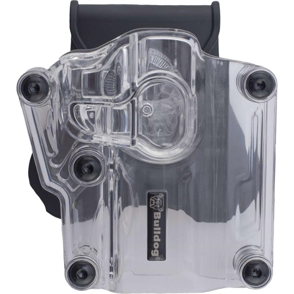https3A2F2Fmedia.chattanoogashooting.com2Fimages2Fproduct2FJZMX0022FJZMX00-1.jpg Bulldog Max Multi-Fit Polymer Holster w/ Paddle-Transparent Clear RH - Image 1