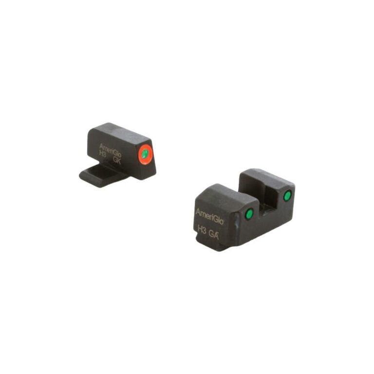 Ameriglo Trooper Tritium Handgun Sight Set for Sig with #6 Front and #8 Rear Green Rear Green with