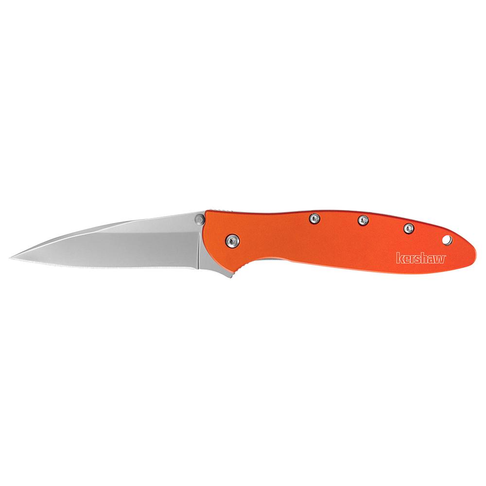 https3A2F2Fmedia.chattanoogashooting.com2Fimages2Fproduct2FKW1660OR2FKW1660OR-1.jpg Kershaw Leek Folding Knife 3" Drop Point Blade Orange - Image 1