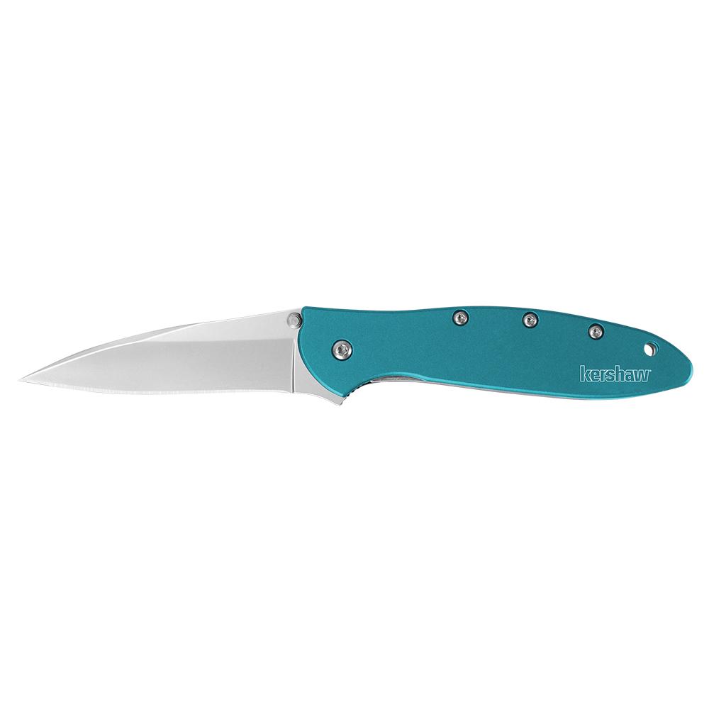 https3A2F2Fmedia.chattanoogashooting.com2Fimages2Fproduct2FKW1660TEAL2FKW1660TEAL-1.jpg Kershaw Leek Folding Knife 3" Drop Point Blade Teal - Image 1