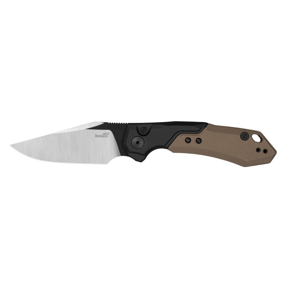 https3A2F2Fmedia.chattanoogashooting.com2Fimages2Fproduct2FKW78512FKW7851-1.jpg Kershaw Launch 19 Automatic Knife 3-3/10" Clip Point Blade Black Tan - Image 1