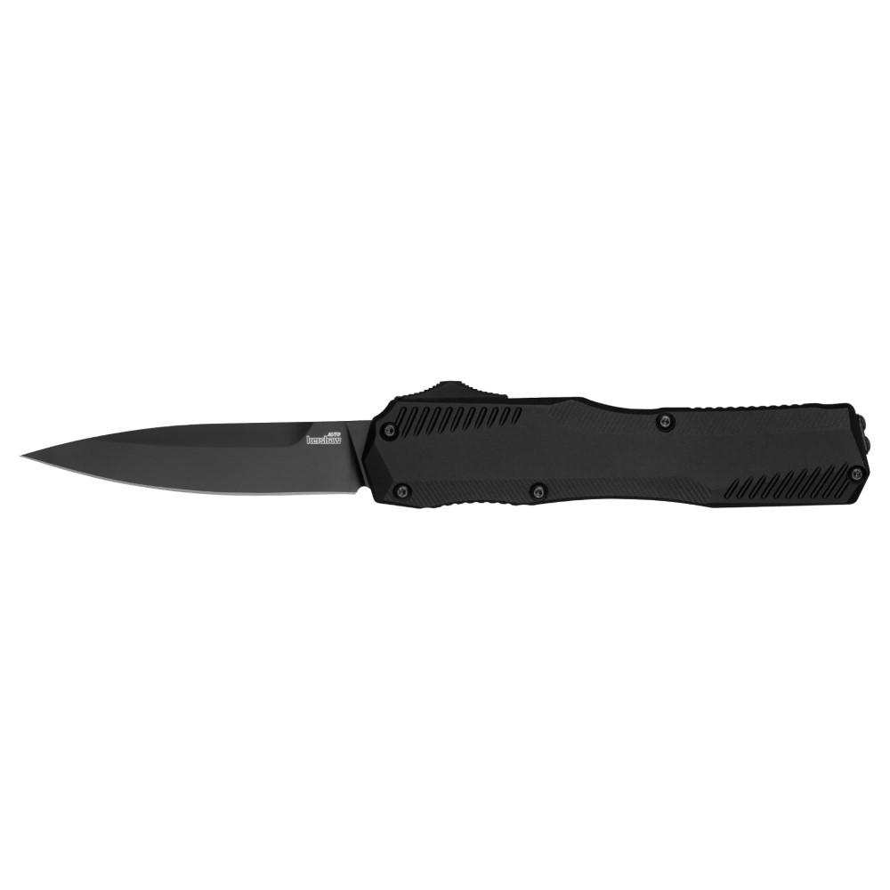 https3A2F2Fmedia.chattanoogashooting.com2Fimages2Fproduct2FKW9000BLK2FKW9000BLK-1.jpg Kershaw Livewire OTF Automatic Knife 3-3/10" Spear Point Blade Black with Black Blade - Image 1