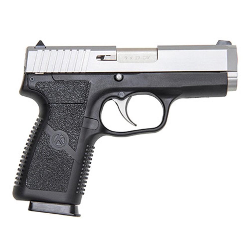 https3A2F2Fmedia.chattanoogashooting.com2Fimages2Fproduct2FKZCW90G93N2FKZCW90G93N-1.jpg Kahr Arms CW9 Handgun 9mm Luger 7rd Magazine 3.5" Barrel Black with Silver Slide Night Sights - Image 1