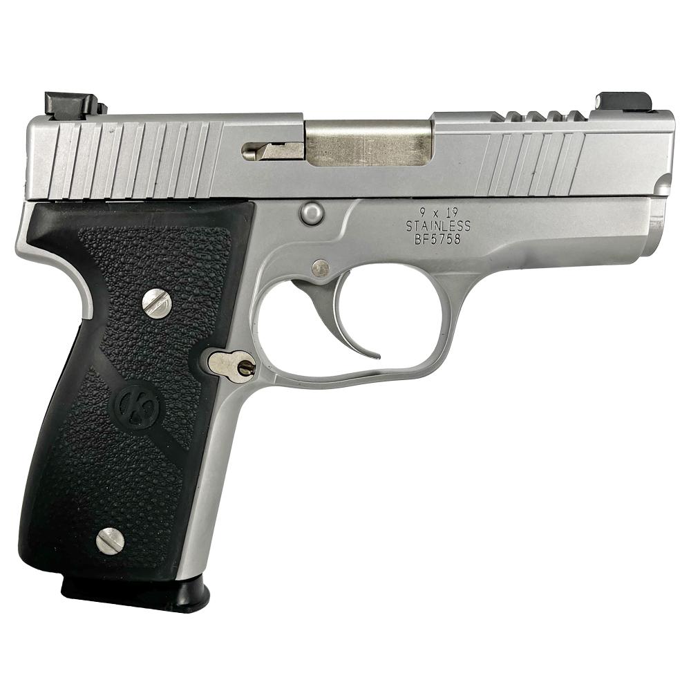 https3A2F2Fmedia.chattanoogashooting.com2Fimages2Fproduct2FKZK9093N222FKZK9093N22-1.jpg Kahr K9 Limited Edition Cut Out Stainless Steel Slide Handgun 9mm Luger 7rd Magazines 3.6" Barrel TruGlo Sights - Image 1