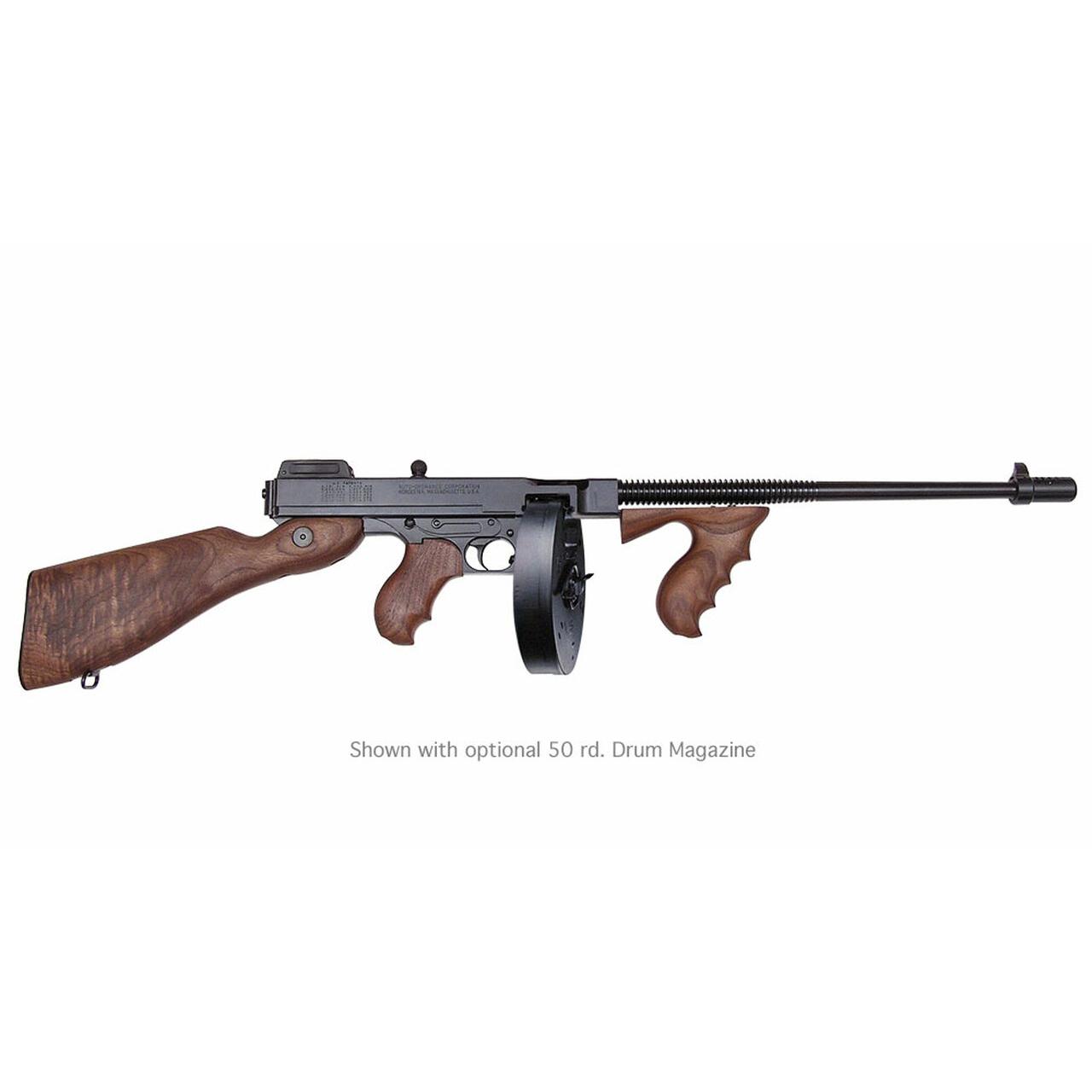 https3A2F2Fmedia.chattanoogashooting.com2Fimages2Fproduct2FKZT1D2FKZT1D1.jpg Auto Ordnance Thompson 1927A-1 Deluxe Carbine .45 Auto 10rd Drum Magazine 16.5" Barrel - Image 1