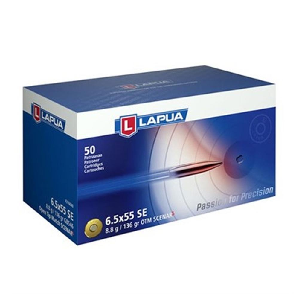 https3A2F2Fmedia.chattanoogashooting.com2Fimages2Fproduct2FLP43160402FLP4316040.jpg Lapua Rifle Ammo 6.5x55 Swede136 gr Scenar-L OTM bx/50 - Image 1