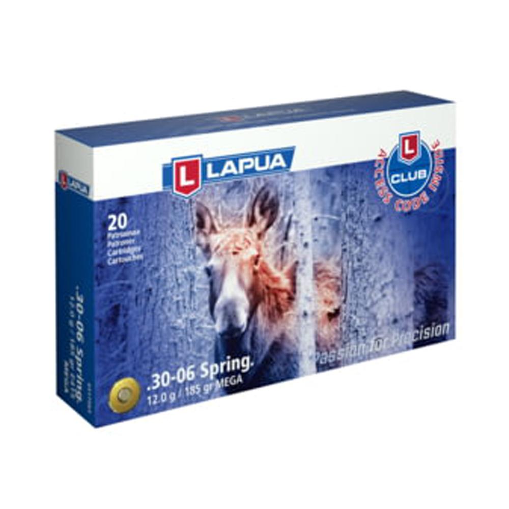 https3A2F2Fmedia.chattanoogashooting.com2Fimages2Fproduct2FLP43175632FLP4317563.jpg Lapua Rifle Ammo 30-06 Springfield 185gr Mega Soft Point bx/20 - Image 1