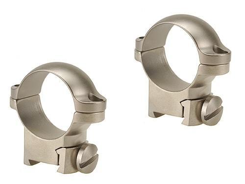 https3A2F2Fmedia.chattanoogashooting.com2Fimages2Fproduct2FLU517192FLU51719.jpg Leupold 2-Piece Solid Steel Ringmounts - Sako 1" Medium Silver - Image 1