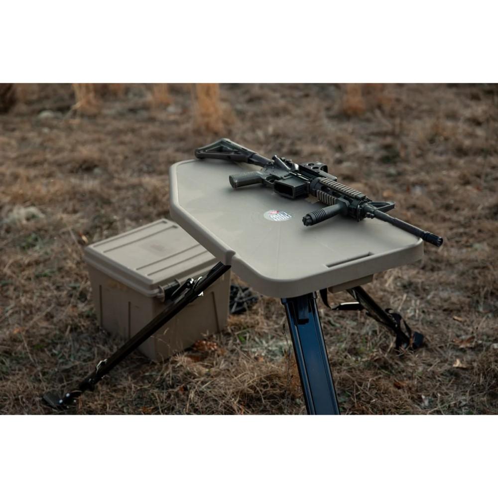 https3A2F2Fmedia.chattanoogashooting.com2Fimages2Fproduct2FMTHLST2FMTHLST-1.jpg MTM High-Low Shooting Table Dark Earth - Image 1