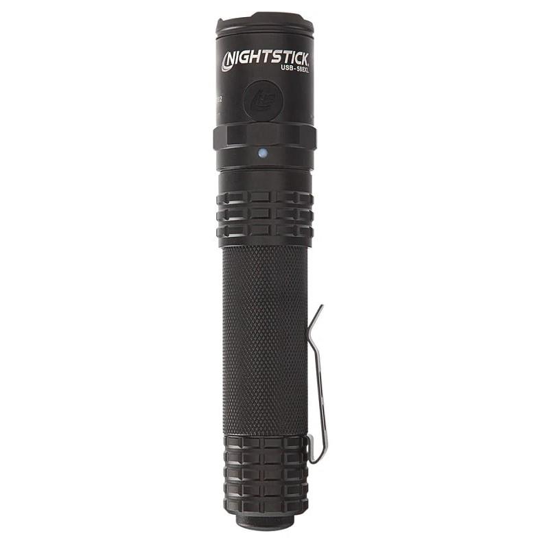 https3A2F2Fmedia.chattanoogashooting.com2Fimages2Fproduct2FNIUSB588XL2FNIUSB588XL-1.jpg Nightstick USB Dual-Light Tactical Flashlight 1100 Lumens Black - Image 1