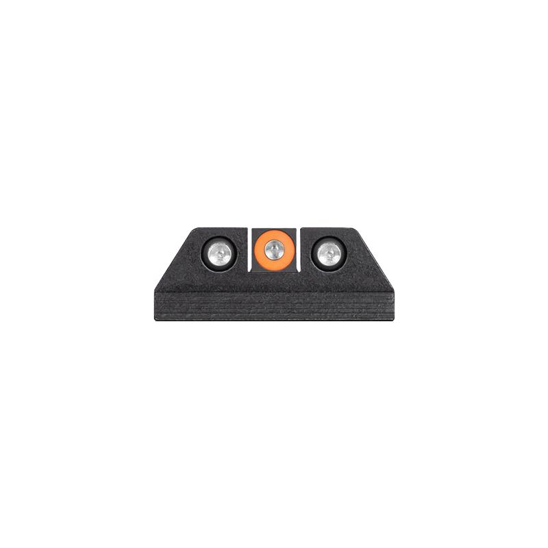 https3A2F2Fmedia.chattanoogashooting.com2Fimages2Fproduct2FNNFNH101003OGZG2FNNFNH101003OGZG.jpg Night Fision Night Sight Set Orange Front Square Notch Rear for FN 509 - Image 1