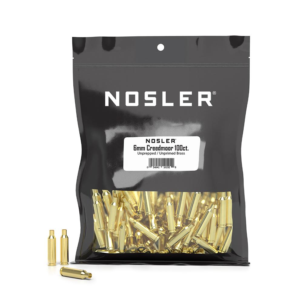 https3A2F2Fmedia.chattanoogashooting.com2Fimages2Fproduct2FNO101922FNO10192-1.jpg Nosler Unprimed Unprepped Brass Rifle Cartridge Cases 6mm Creedmoor 100/ct (BULK) - Image 1