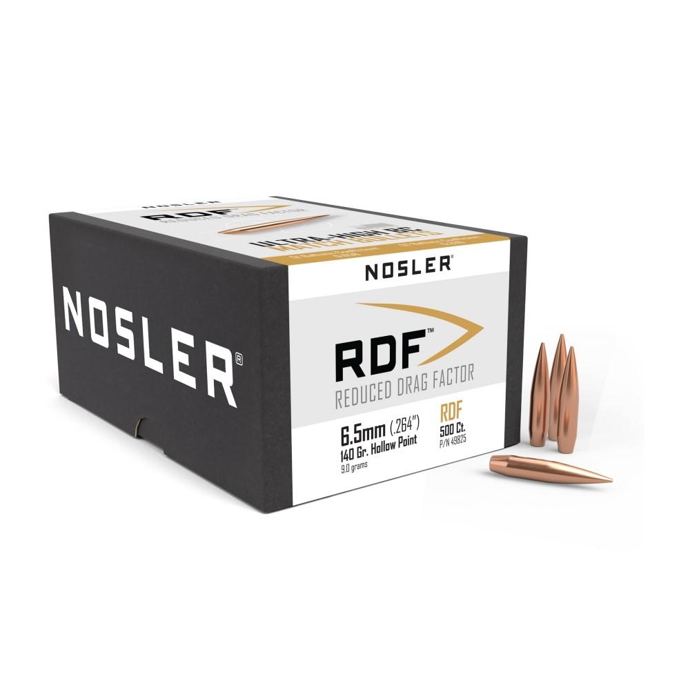 https3A2F2Fmedia.chattanoogashooting.com2Fimages2Fproduct2FNO498252FNO49825-1.jpg Nosler RDF Match Rifle Bullets 6.5mm .264" 140 gr HPBT 500/ct - Image 1