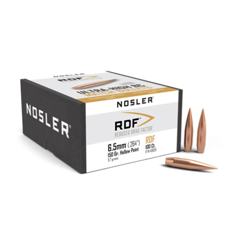 https3A2F2Fmedia.chattanoogashooting.com2Fimages2Fproduct2FNO498262FNO49826-1.jpg Nosler RDF Rifle Bullets 6.5mm 150 gr HPBT 100/ct - Image 1