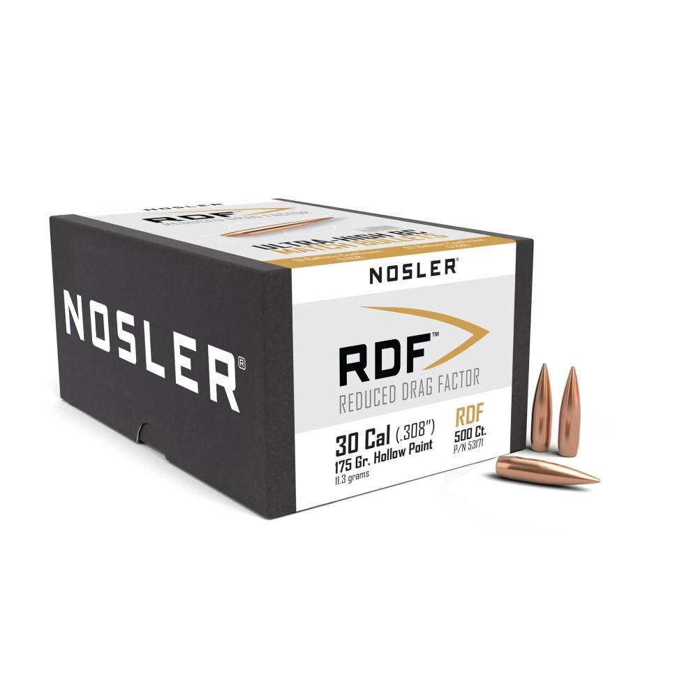 https3A2F2Fmedia.chattanoogashooting.com2Fimages2Fproduct2FNO531712FNO53171-1.jpg Nosler RDF Match Rifle Bullets .30 cal .308" 175 gr HPBT 500/ct - Image 1