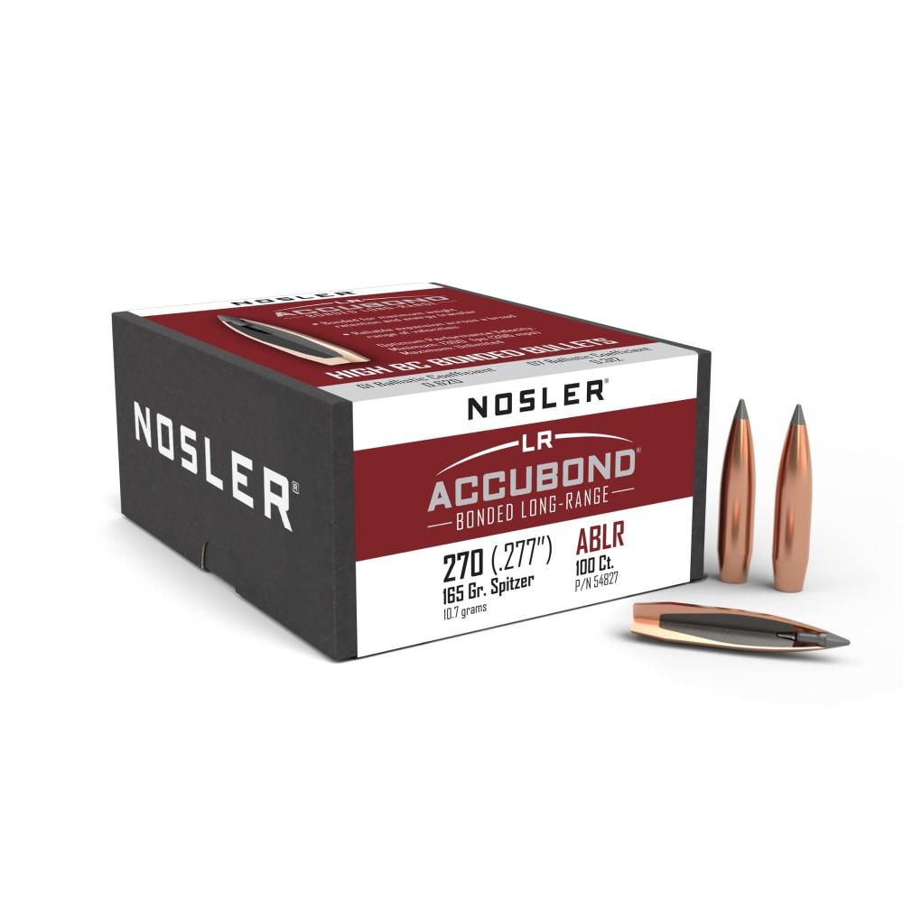 https3A2F2Fmedia.chattanoogashooting.com2Fimages2Fproduct2FNO548272FNO54827-1.jpg Nosler AccuBond Long Range Rifle Bullets .270 cal .0277" 165 gr ABLR 100/ct - Image 1