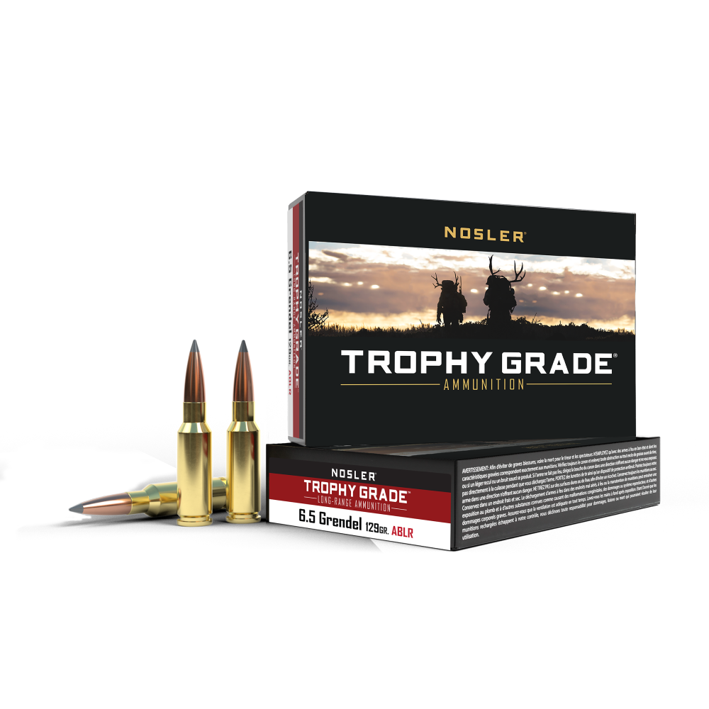 https3A2F2Fmedia.chattanoogashooting.com2Fimages2Fproduct2FNO601462FNO60146-1.png Nosler Accubond Long Range Trophy Grade Rifle Ammunition 6.5mm Grendel 129 gr PT 2350 fps 20/ct - Image 1