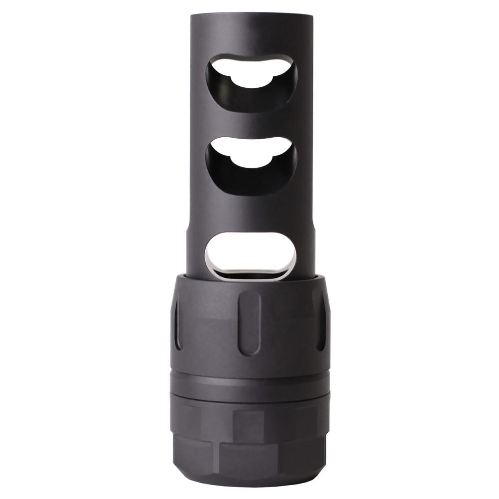 https3A2F2Fmedia.chattanoogashooting.com2Fimages2Fproduct2FNO972002FNO97200-1.jpg Nosler Muzzle Brake 1/2-28 .22 Cal Black - Image 1