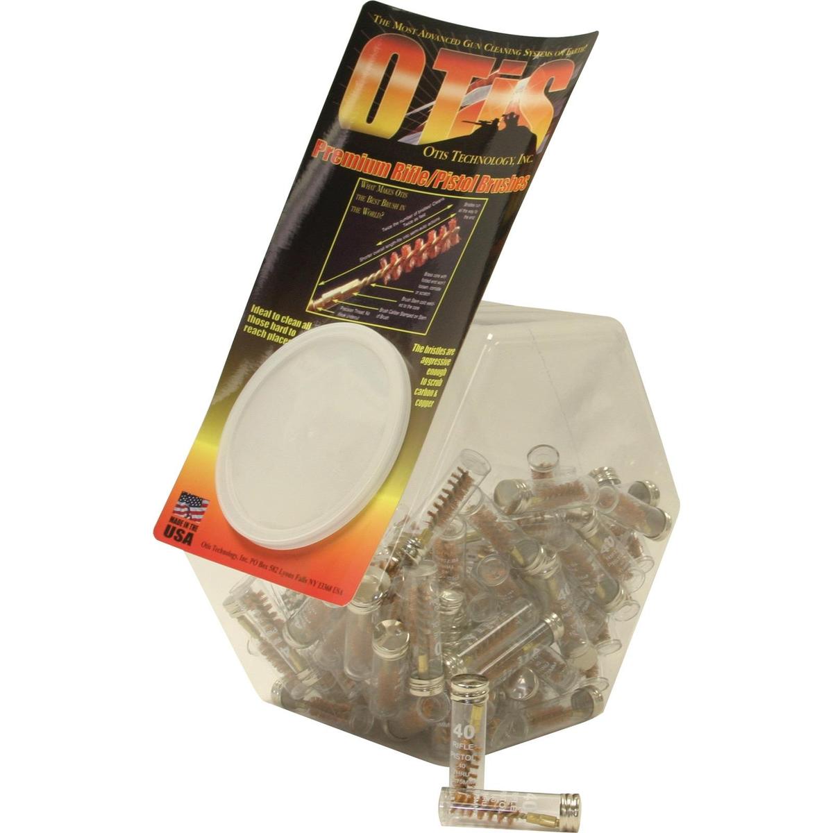 https3A2F2Fmedia.chattanoogashooting.com2Fimages2Fproduct2FOY1083402FOY108340.jpg Otis Pop Canister of Rifle/Pistol Brushes .40 cal - 100 ct - Image 1