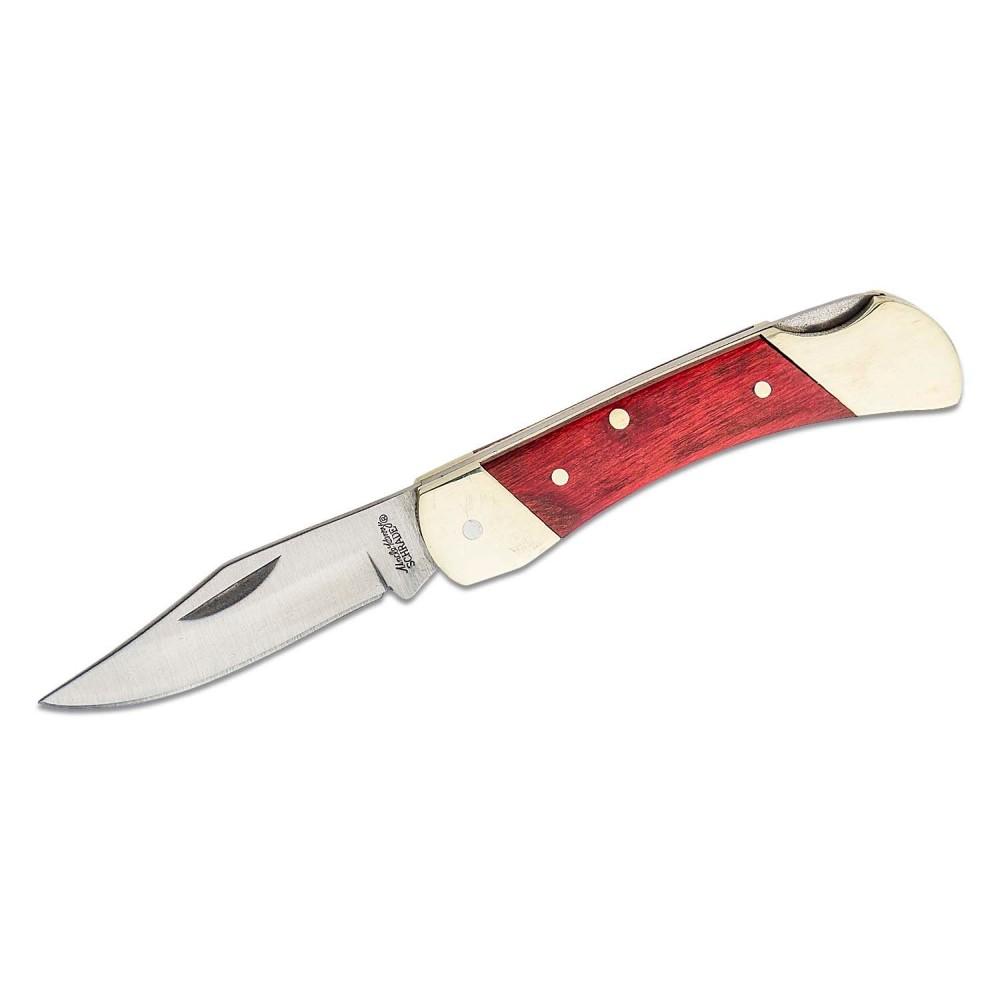 https3A2F2Fmedia.chattanoogashooting.com2Fimages2Fproduct2FPFLB32FPFLB3-1.jpg Schrade Uncle Henry Brown Bear Folding Knife 2-1/4" Clip Point Blade Wood - Image 1