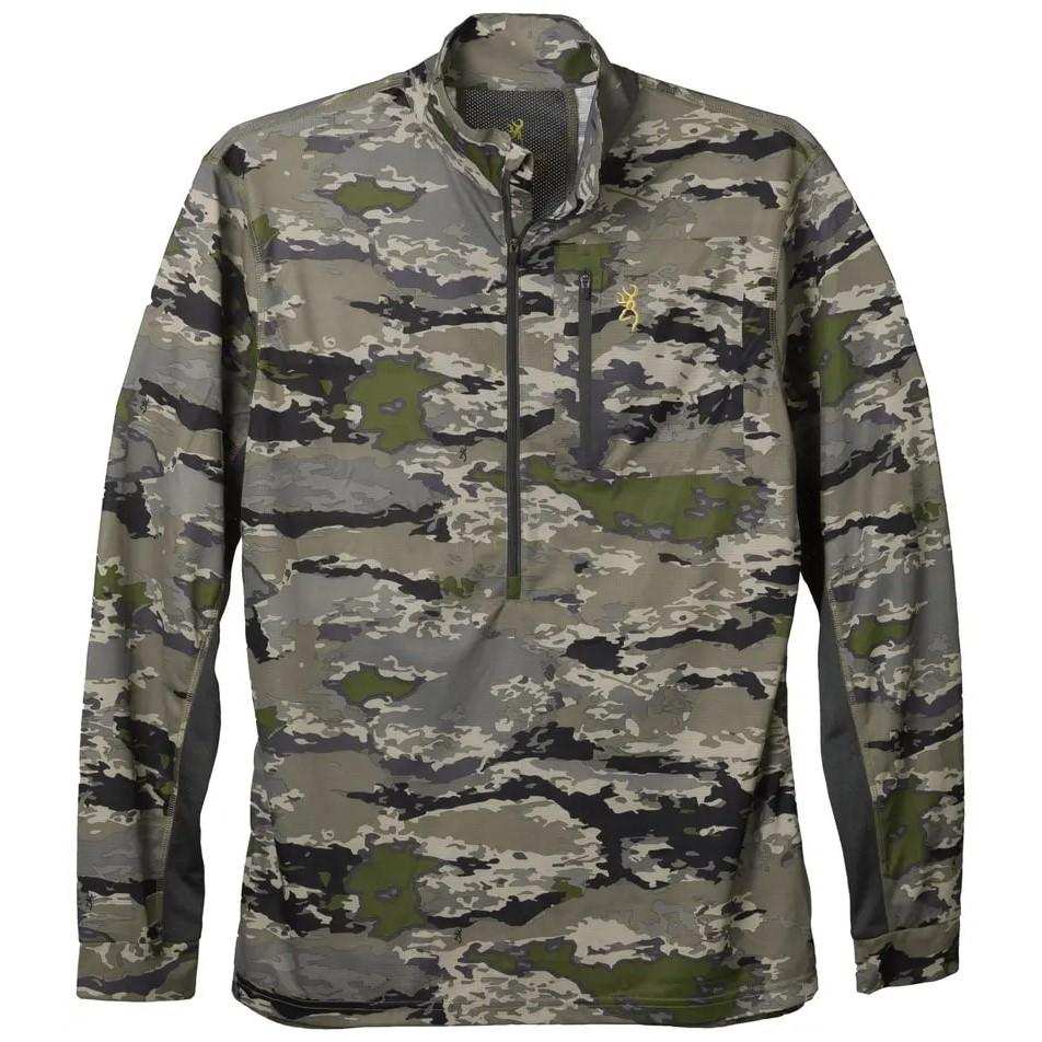 https3A2F2Fmedia.chattanoogashooting.com2Fimages2Fproduct2FQH30105634032FQH30105634-1_1.jpg Browning Early Season 3/4 Zip Shirt Ovix L - Image 1