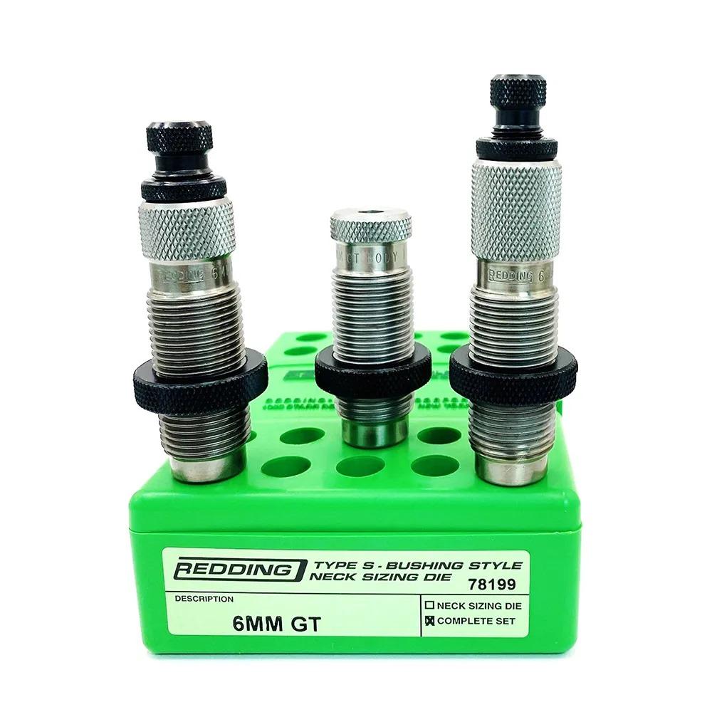 https3A2F2Fmedia.chattanoogashooting.com2Fimages2Fproduct2FRB781992FRB78199-1.jpg Redding 6mm GT Type-S 3-Die Neck Sizing Set - Image 1