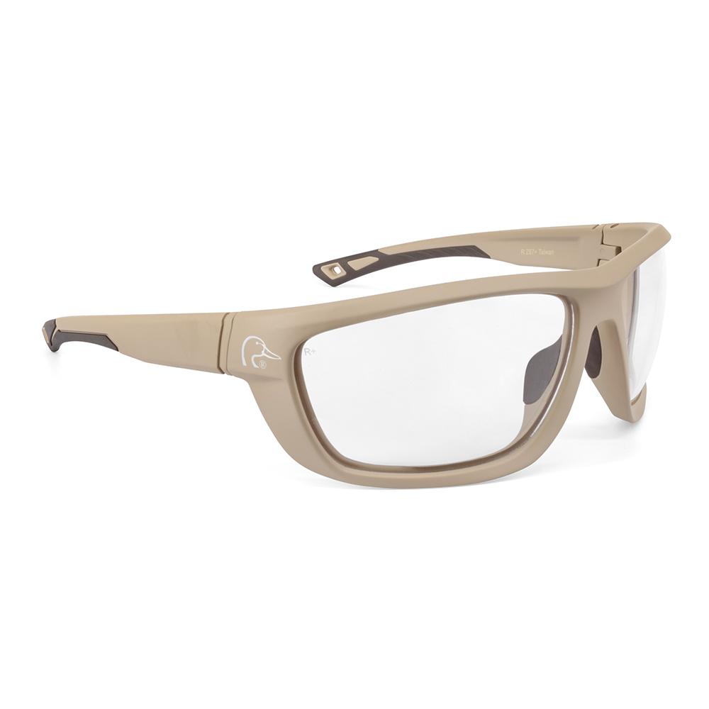 https3A2F2Fmedia.chattanoogashooting.com2Fimages2Fproduct2FRFDUFF13010C2FRFDUFF13010C-1.jpg Ducks Unlimited Full-Frame Shooting Glasses Tan Frame with Clear Lens - Image 1