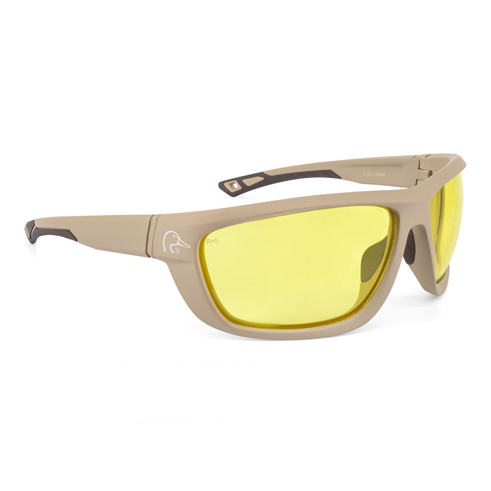 https3A2F2Fmedia.chattanoogashooting.com2Fimages2Fproduct2FRFDUFF13040C2FRFDUFF13040C-1.jpg Ducks Unlimited Full-Frame Shooting Glasses Tan Frame with Amber Lens - Image 1
