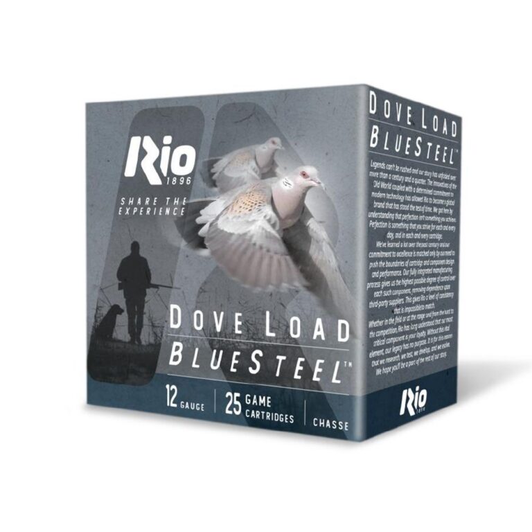 Rio Bluesteel Dove Load Shotshells 12 ga 2.75" 1/1/8oz #6 1350 fps 25/ct