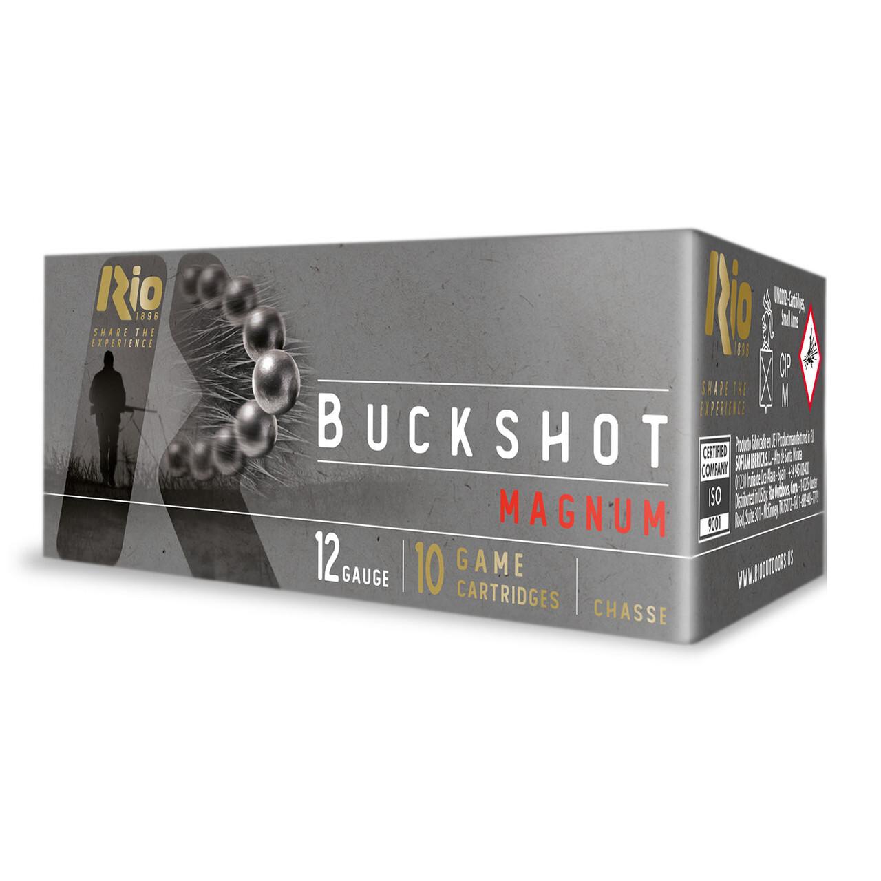 https3A2F2Fmedia.chattanoogashooting.com2Fimages2Fproduct2FRORBM12152FRIARBM12BXMain__78921.jpg Rio Royal Buck 15P 3'' Magnum Buck Shotshells 12ga 3" 15plts 1200 fps #00 10/ct - Image 1