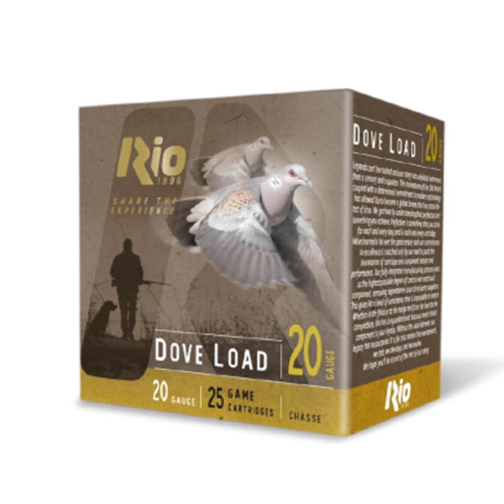 https3A2F2Fmedia.chattanoogashooting.com2Fimages2Fproduct2FRORDL2082FRORDL2075-1_1.jpg Rio Dove Load Shotshells 20 ga 2.75" 7/8oz #8 1250 fps 25/ct