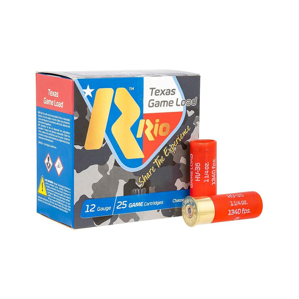 https3A2F2Fmedia.chattanoogashooting.com2Fimages2Fproduct2FROTGHV3675TX2FROTGHV3675TX_1.jpg Rio Texas Game Load 36 HV Shotshells 12 ga 2-3/4" 1-1/4oz 1340 fps #7.5 25/ct - Image 1