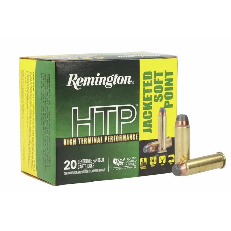 https3A2F2Fmedia.chattanoogashooting.com2Fimages2Fproduct2FRT230002FRT23000-1_1.jpg Remington HTP Handgun Ammunition .41 Rem Mag 210gr JSP 1300 fps 20/ct - Image 1