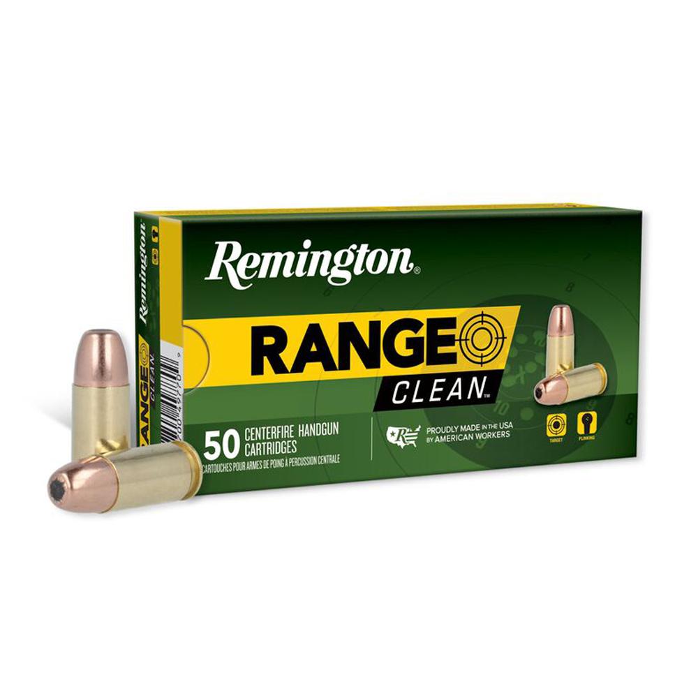 https3A2F2Fmedia.chattanoogashooting.com2Fimages2Fproduct2FRT276812FRT27681.jpg Remington Range Clean Handgun Ammunition 9mm Luger 115gr FN 1145 fps 50/ct - Image 1