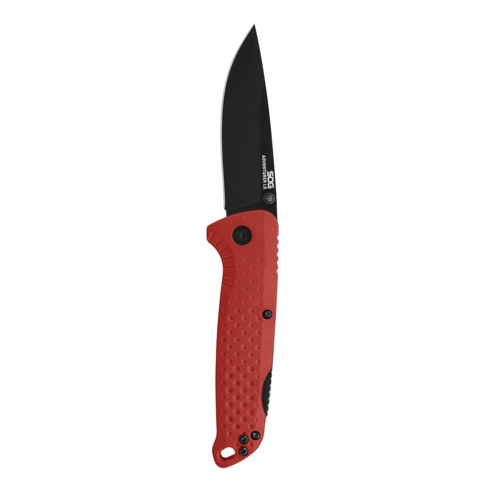 https3A2F2Fmedia.chattanoogashooting.com2Fimages2Fproduct2FSGSOG131107432FSGSOG13110743-1.jpg SOG Knives Adventurer LB Folding Knife 3" Drop Point Blade Red - Image 1