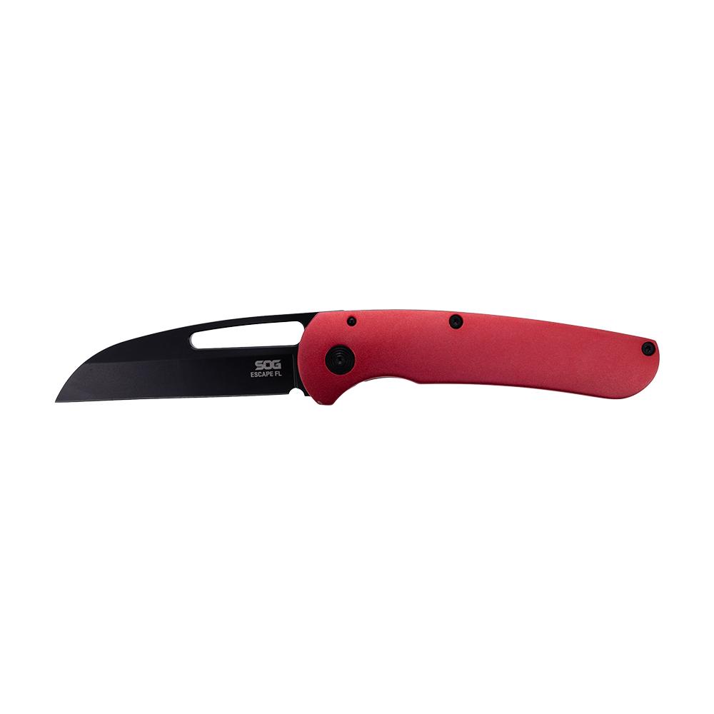 https3A2F2Fmedia.chattanoogashooting.com2Fimages2Fproduct2FSGSOG145203572FSGSOG14520357-1.jpg SOG Knives Escape FL Folding Knife 3" Sheepsfoot Blade Red Black - Image 1