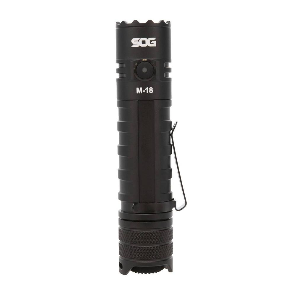 https3A2F2Fmedia.chattanoogashooting.com2Fimages2Fproduct2FSGSOG596504572FSGSOG59650457-1.jpg SOG Knives M-18 Flashlight 1900 Lumens Black - Image 1