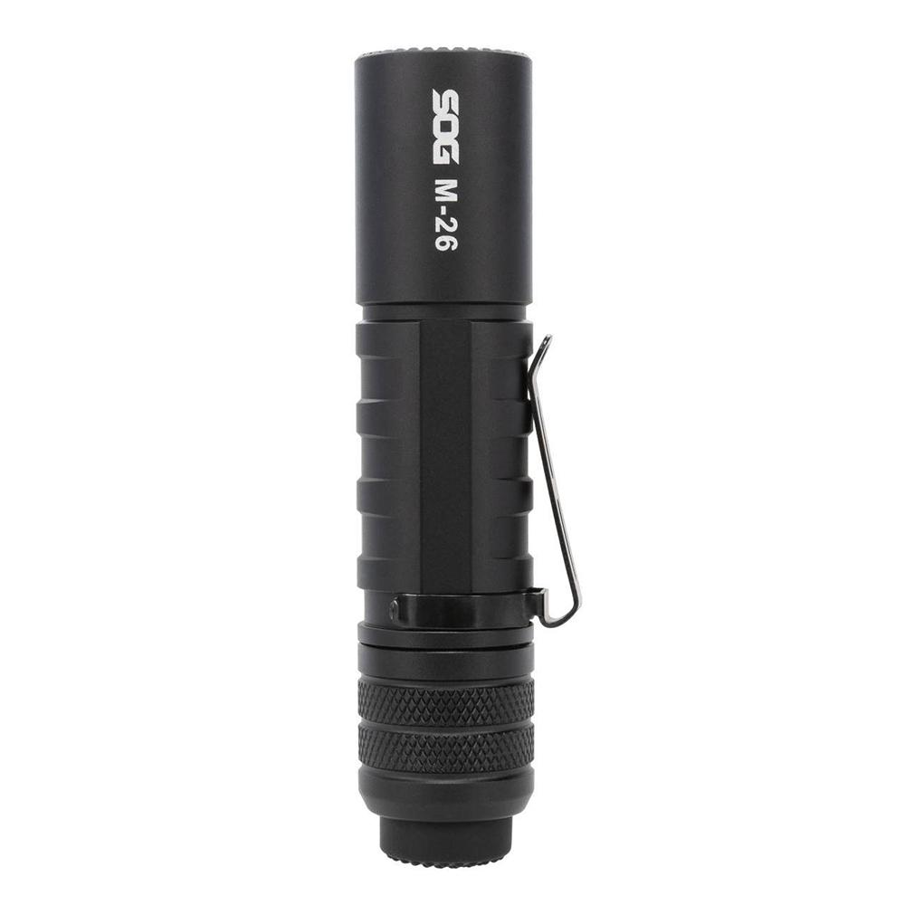 https3A2F2Fmedia.chattanoogashooting.com2Fimages2Fproduct2FSGSOG596505572FSGSOG59650557-1.jpg SOG Knives M-26 Flashlight 1300 Lumens Black - Image 1