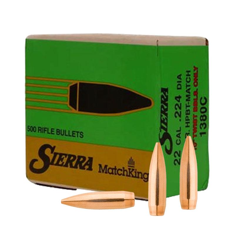 https3A2F2Fmedia.chattanoogashooting.com2Fimages2Fproduct2FSI1380C2Fsierra-matchking-rifle-bullets-500-ct-22-cal-224-69-gr-hpbt-match-si1380c2520copy.jpg Sierra MatchKing Rifle Bullets (500/ct) .22 cal .224 69 gr HPBT MATCH - Image 1