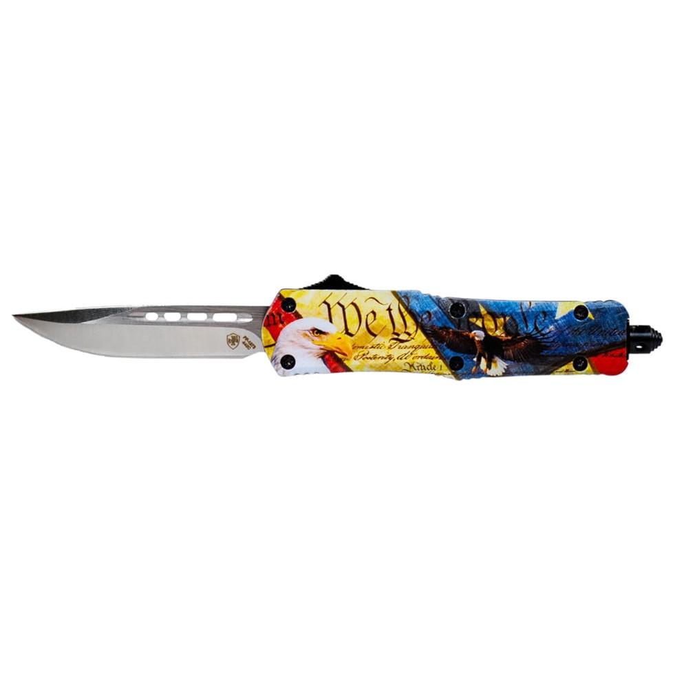https3A2F2Fmedia.chattanoogashooting.com2Fimages2Fproduct2FTKSEG3322FTKSEG332_1.jpg Templar Knife Small Eagle Knife 2-1/4" Drop Point Blade We The People Eagle - Image 1
