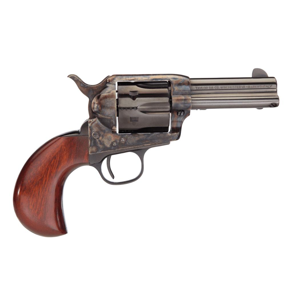https3A2F2Fmedia.chattanoogashooting.com2Fimages2Fproduct2FTU5509172FTU5509171.jpg Taylors & Company 1873 Cattleman Handgun .45 Colt 6rd Capacity 3.5" Blued Barrel Case Hardened Frame Wood Grip - Image 1