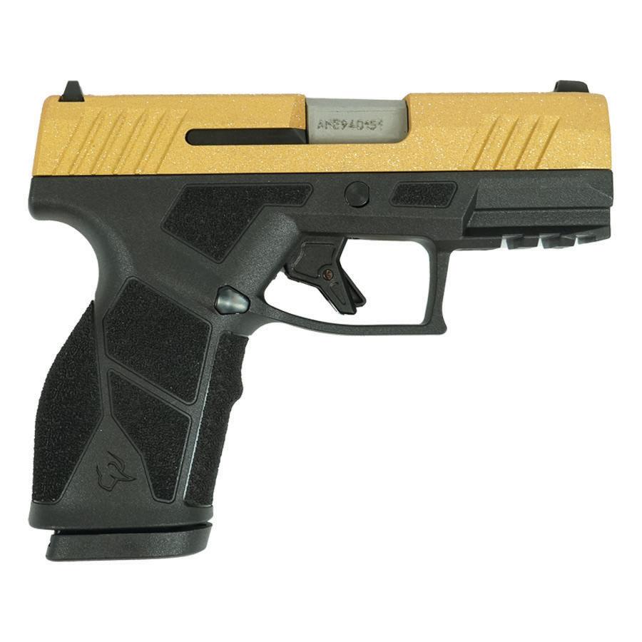 Taurus GX2 "Gold Glitter" Handgun 9mm Luger 13rd Magazines (2) 3.38" Barrel Black Frame/Custom Slide - Image 1