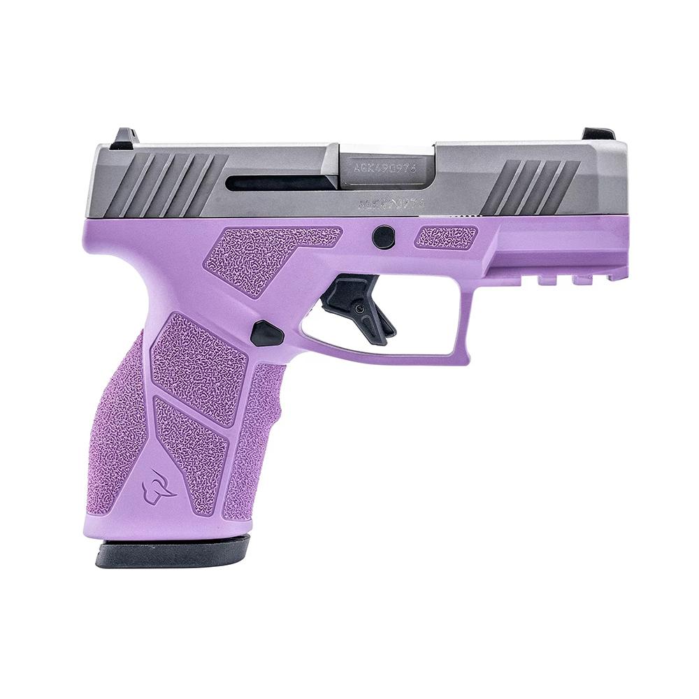 https3A2F2Fmedia.chattanoogashooting.com2Fimages2Fproduct2FTX1GX2939LP102FTX1GX2939LP4.jpg Taurus GX2 Handgun 9mm Luger 10rd Magazines (2) 3.38" Barrel Light Purple Frame/Stainless Slide - Image 1