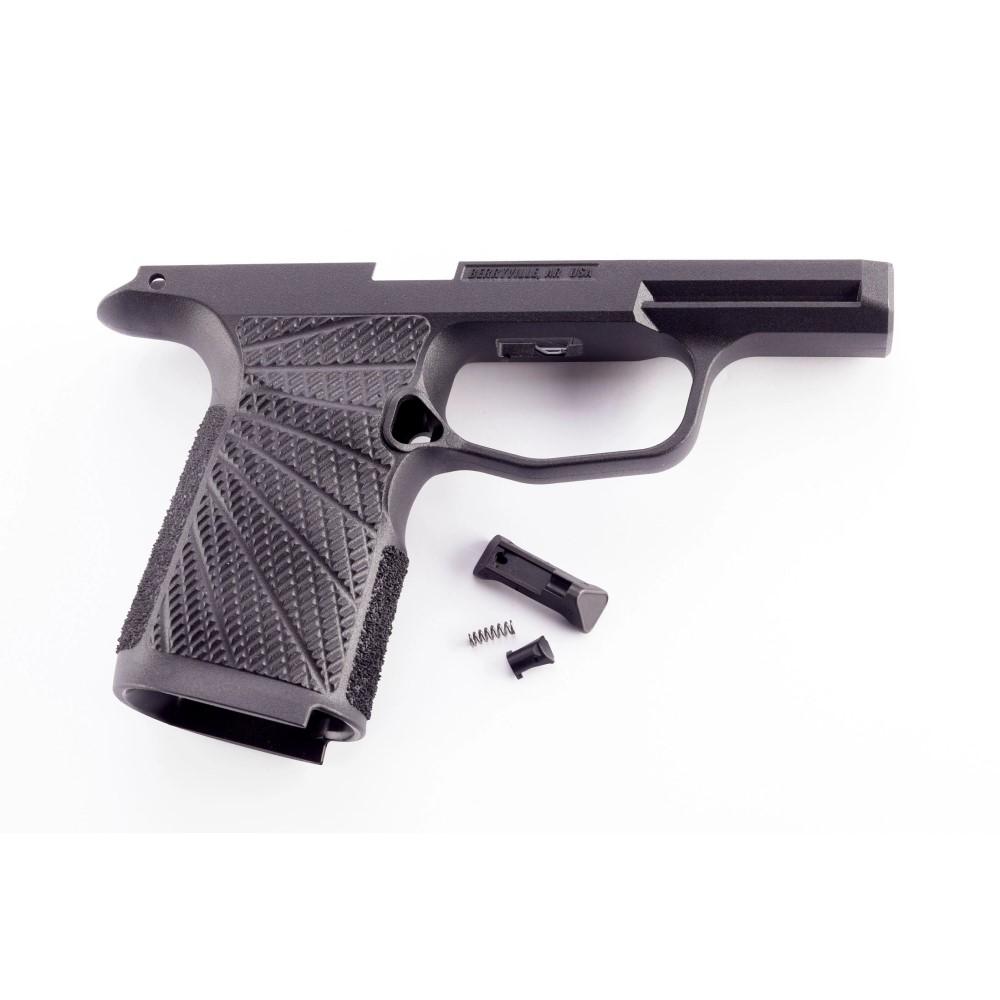 https3A2F2Fmedia.chattanoogashooting.com2Fimages2Fproduct2FWC365XLSB2FWC365XLSB-1.jpg Wilson Combat Grip Module for P365 XL No Manual Safety Black - Image 1